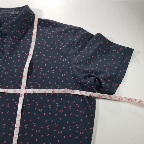 G/Fore Golf Polo Mens Large Navy Men Floral All Over Print Performance - Picture 8 of 8